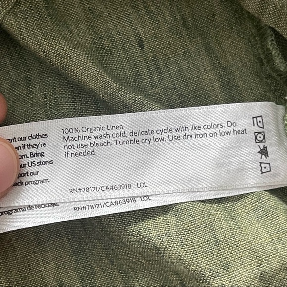 Eileen Fisher Washed Organic Linen Delave Button Down Boxy Blouse Shirt Plus 3X - Picture 10 of 10